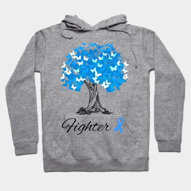 Raising Support & Awareness Fighter Tree With Butterflies Hoodie by MerchAndrey